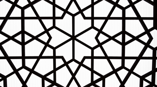 The Power of Repetition in Baby Brain Development, the image of a black and white symmetrical pattern.