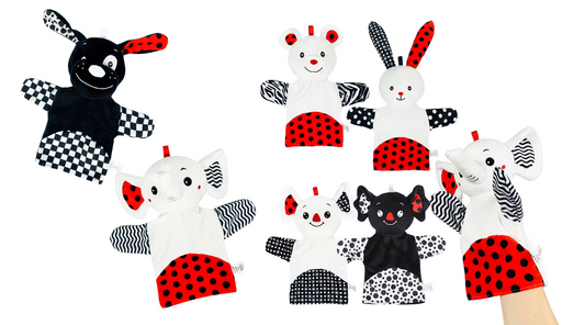 Spark Your Baby’s Imagination: The Benefits of High-Contrast Hand Puppets for Visual and Cognitive Development"