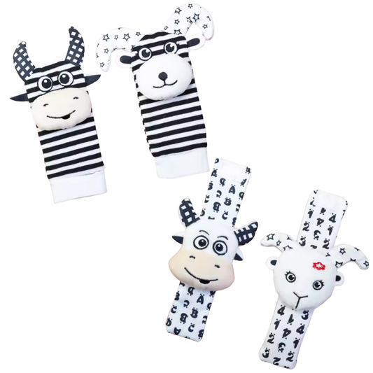 Wrist and Feet High Contrast Rattle (Socks/Wrist Band)