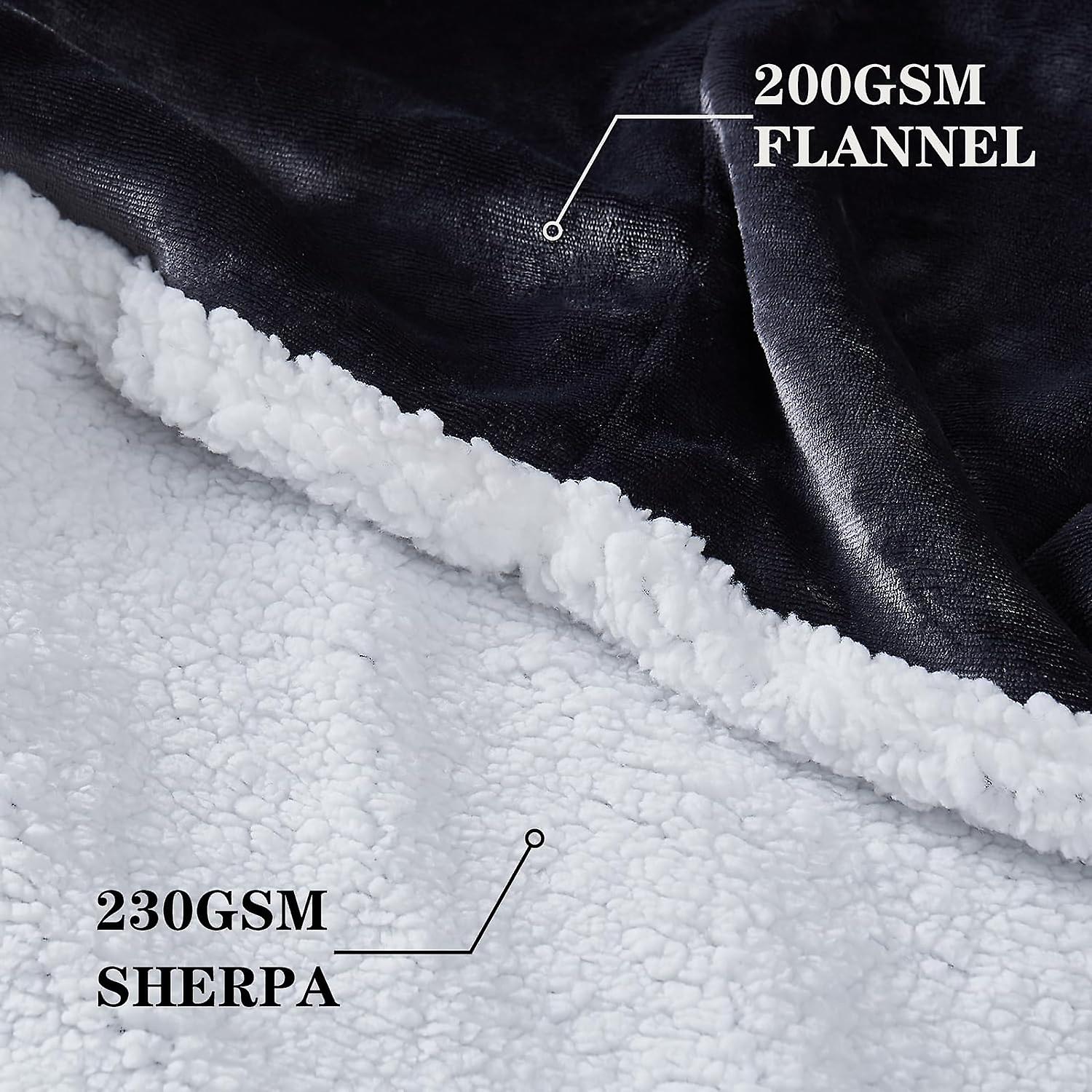 Close-up of Baby Geometrics high-contrast sherpa baby blanket blanket, showcasing ultra-soft, textured fabric on one side and bold black-and-white patterns on the other, designed for warmth and visual engagement.